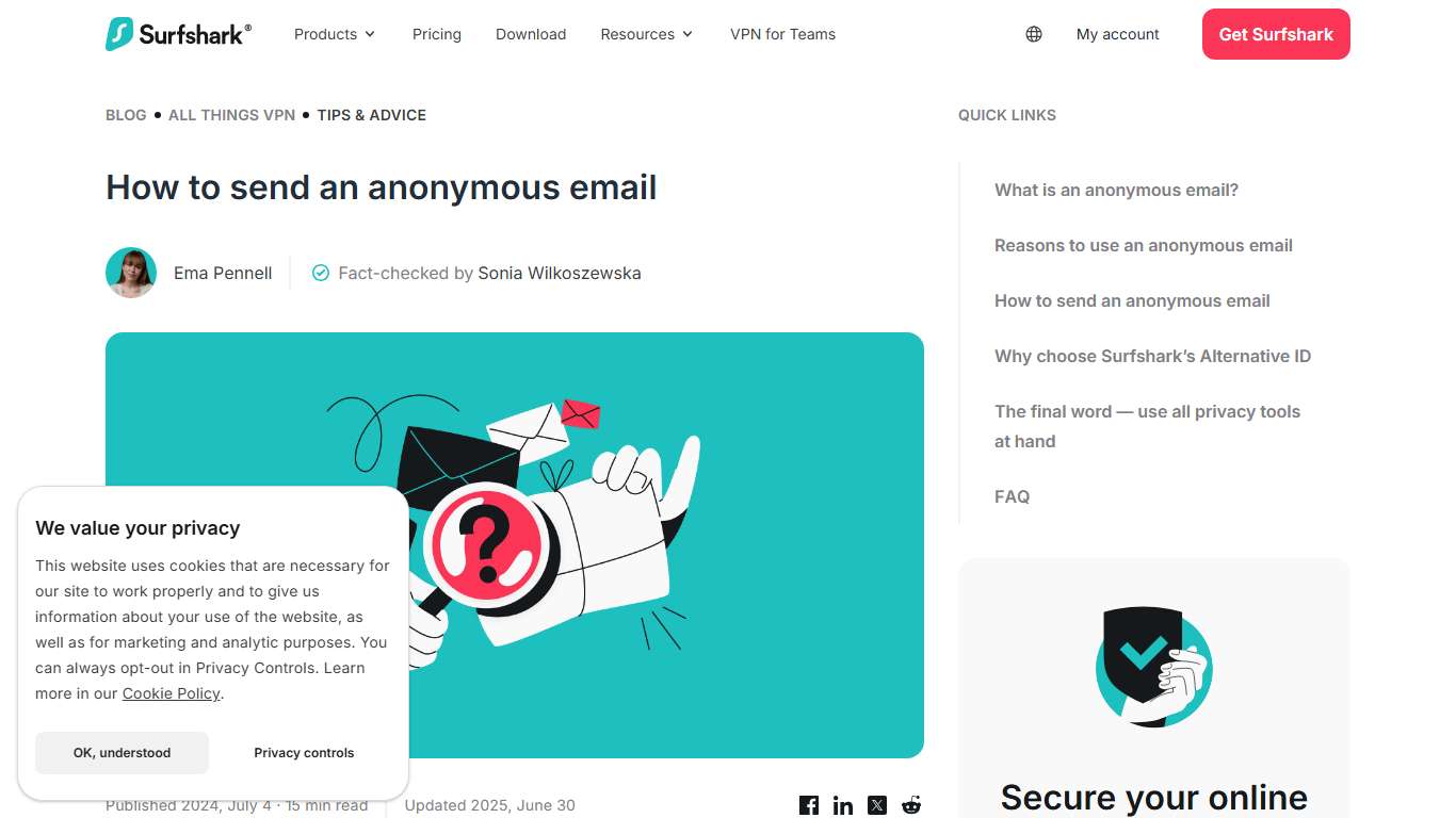 How to send an anonymous email in 2026 - Surfshark