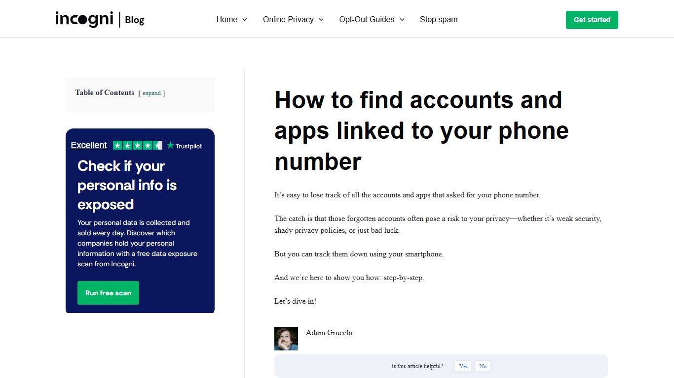 How to find accounts and apps linked to your phone number [2026] | Incogni