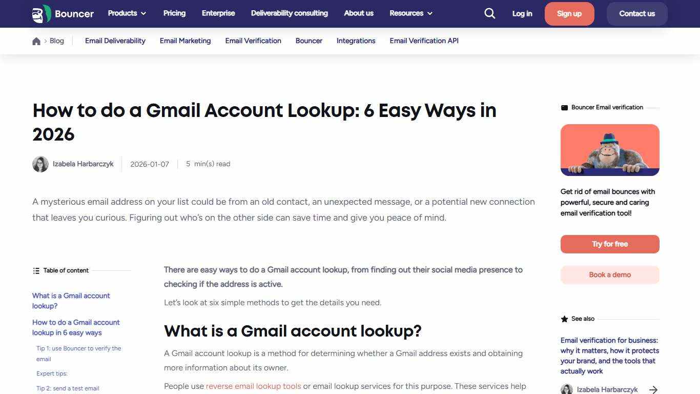 How to do a Gmail Account Lookup: 6 Easy Ways in 2026 - Usebouncer